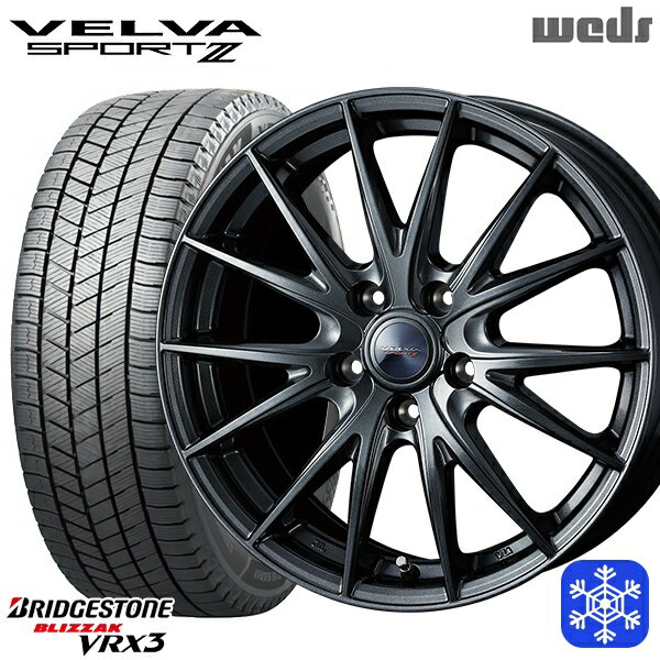 【取付対象】185/65R15 オーリス フリード 2022〜2023年製 ブリヂストン ブリザック VRX3 Weds ウェッズ ヴェルヴァスポルト2 15インチ 6.0J 5穴 114.3 スタッドレスタイヤホイール4本セット 送料無料