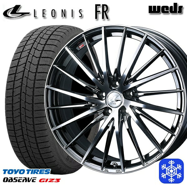 【取付対象】205/55R16 アクセラ リーフ 2024年製 トーヨー オブザーブ ギズ3 Weds ウェッズ レオニス FR BMCMC 16インチ 6.5J 5H114.3 スタッドレスタイヤホイール4本セット