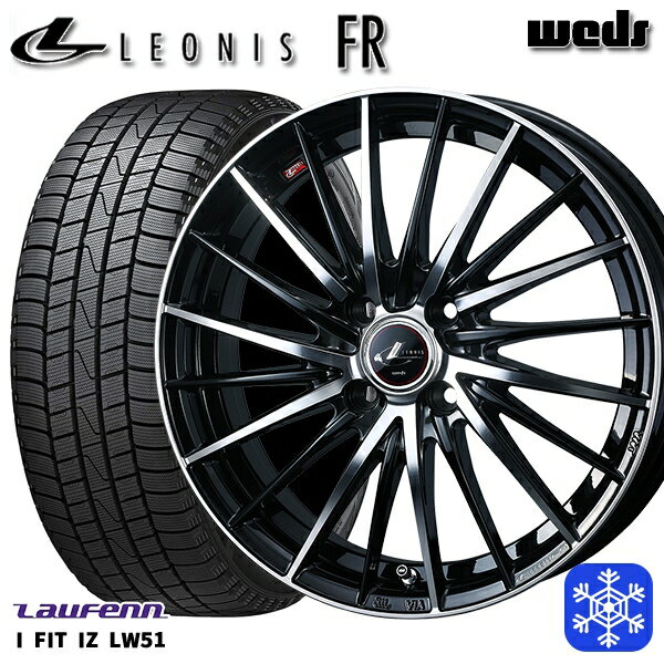 【取付対象】185/55R15 ノート マーチ デミオ 2022年製 ラウフェン LW51 Weds ウェッズ レオニス FR PBMC 15インチ 5.5J 4H100 スタッドレスタイヤホイール4本セット