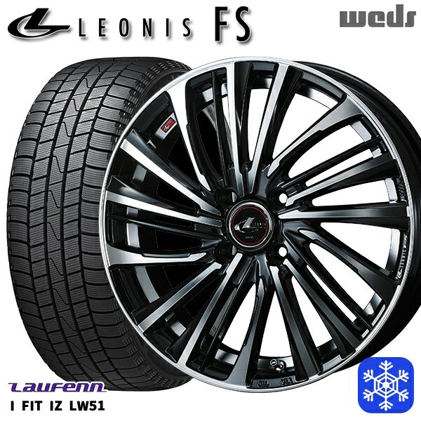 【取付対象】185/55R15 ノート マーチ デミオ 2022年製 ラウフェン LW51 Weds ウェッズ レオニス FS PBMC 15インチ 5.5J 4穴 100 スタッドレスタイヤホイール4本セット 送料無料