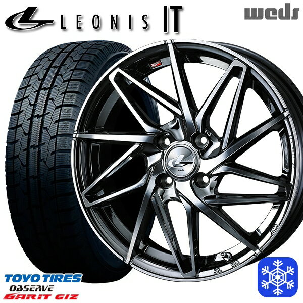 【取付対象】165/55R14 モコ ルークス 2022年製 トーヨー ガリット ギズ Weds ウェッズ レオニス IT BMCMC 14インチ 4.5J 4穴 100 スタッドレスタイヤホイール4本セット 送料無料