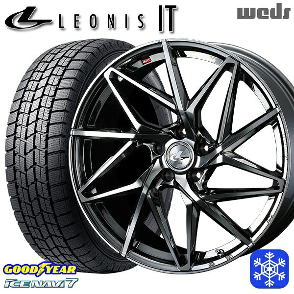 【新品 1台分4本セット】 225/45R18 クラウン レヴォーグ 2021〜2022年製 グッドイヤー アイスナビ7 Weds ウェッズ レオニス IT BMCMC 18インチ7.0J 5H114.3