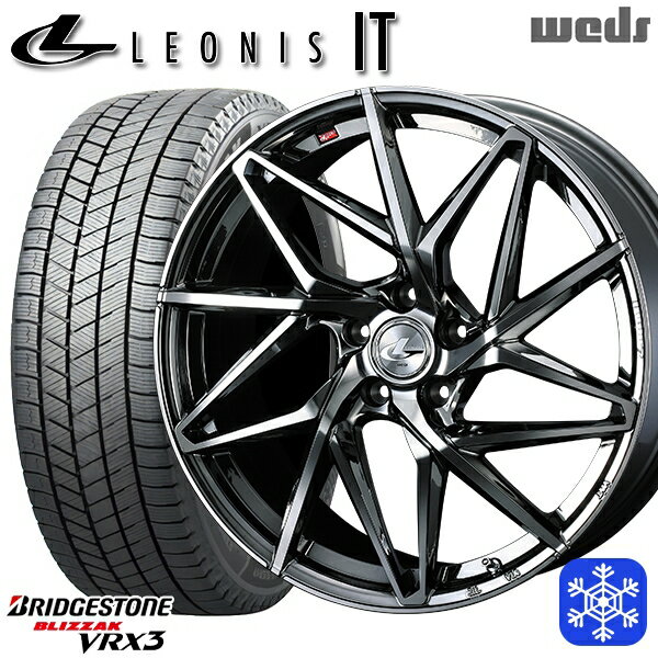 【新品 スタッドレス1台分4本セット】 215/50R17 マツダ3 セレナ 2023〜2024年製 ブリヂストン ブリザック VRX3 Weds ウェッズ レオニス IT BMCMC 17インチ 7.0J 5H114.3