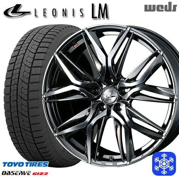【新品 スタッドレス1台分4本セット】 215/50R17 マツダ3 セレナ 2022〜2023年製 トーヨー オブザーブ ギズ2 Weds ウェッズ レオニス LM BMCMC 17インチ 7.0J 5H114.3