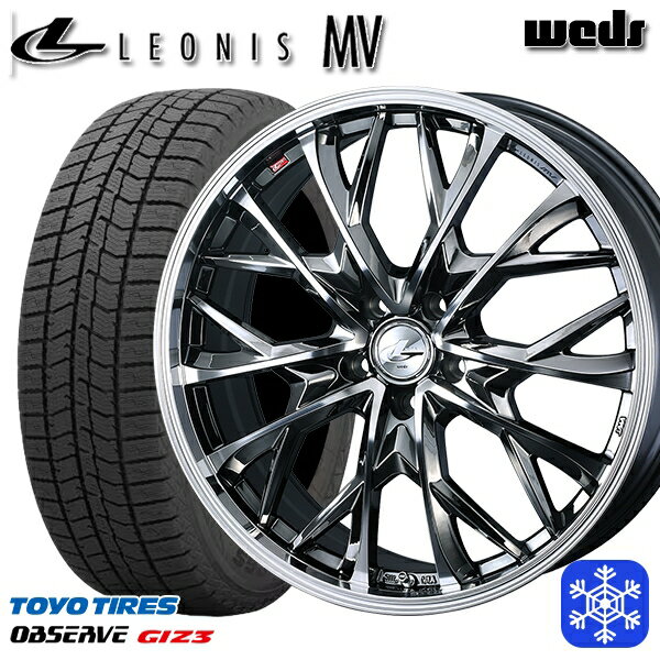 【取付対象】215/45R17 ノア ヴォクシー 2024年製 トーヨー オブザーブ ギズ3 Weds ウェッズ レオニス MV BMCMC 17インチ 7.0J 5H114.3 スタッドレスタイヤホイール4本セット