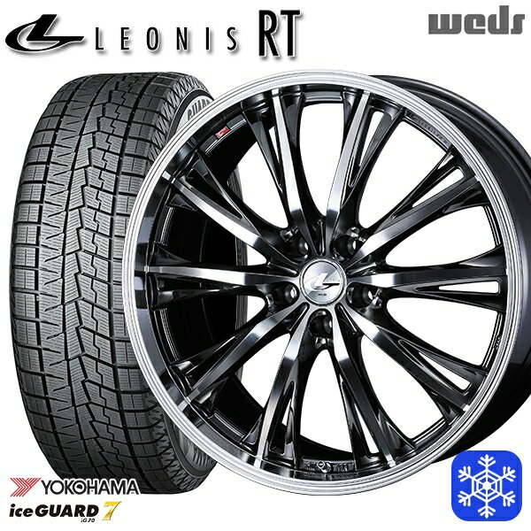 【新品 スタッドレス1台分4本セット】 215/60R17 96Q アルファード ヴェルファイア 2022年製 ヨコハマアイスガード IG70 Weds ウェッズ レオニス RT BMCMC 17インチ 7.0J 5H114.3