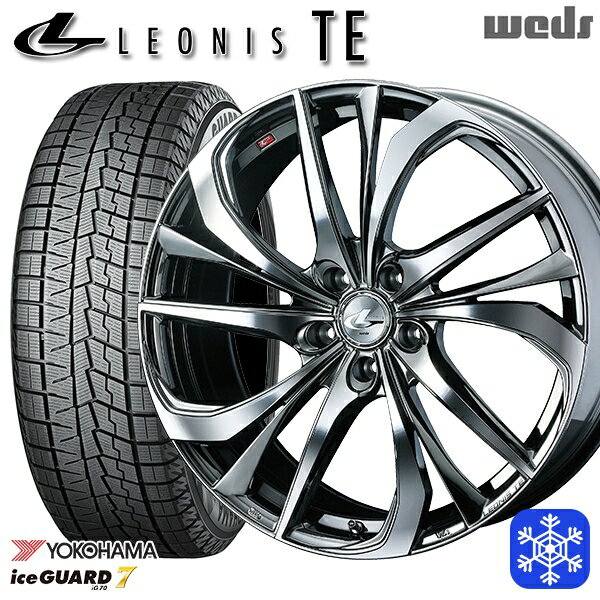 【新品 スタッドレス1台分4本セット】 215/60R17 96Q アルファード ヴェルファイア 2022年製 ヨコハマアイスガード IG70 Weds ウェッズ レオニス TE BMCMC 17インチ 7.0J 5H114.3