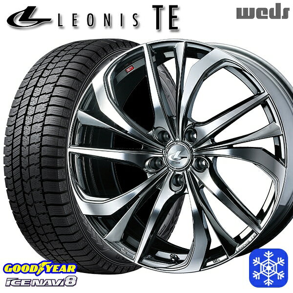 【新品 スタッドレス1台分4本セット】 215/60R17 96Q アルファード ヴェルファイア 2022〜2023年製 グッドイヤー アイスナビ8 Weds ウェッズ レオニス TE BMCMC 17インチ 7.0J 5H114.3