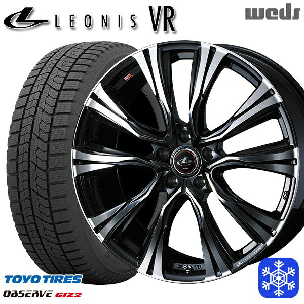 【取付対象】215/45R17 プリウス レガシィ 2021〜2022年製 トーヨー オブザーブ ギズ2 Weds ウェッズ レオニス VR PBMC 17インチ 7.0J 5穴 100 スタッドレスタイヤホイール4本セット 送料無料