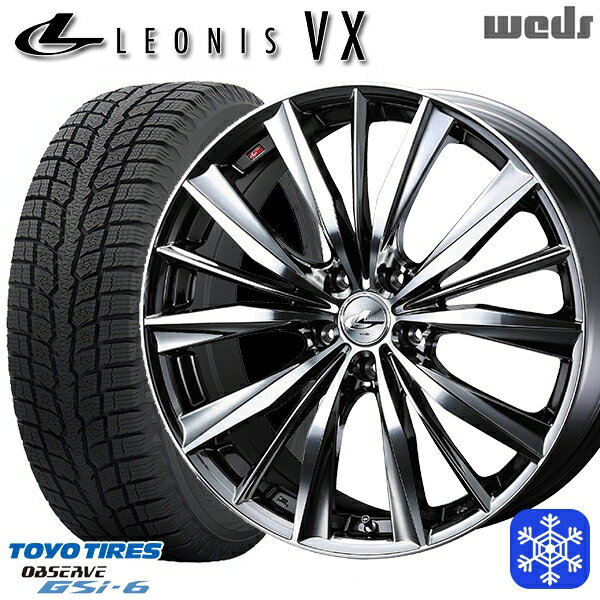 【取付対象】225/55R18 デリカD5 エクストレイル 2022〜2023年製 トーヨー オブザーブ GSi-6 Weds ウェッズ レオニス VX BMCMC 18インチ 7.0J 5穴 114.3 スタッドレスタイヤホイール4本セット 送料無料