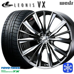 【取付対象】225/55R18 デリカD5 エクストレイル 2022〜2023年製 トーヨー ウィンタートランパス TX Weds ウェッズ レオニス VX BMCMC 18インチ 8.0J 5穴 114.3 スタッドレスタイヤホイール4本セット 送料無料