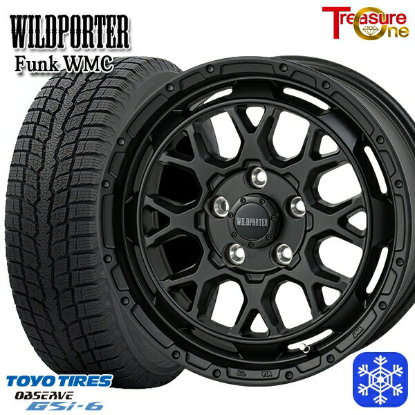 【取付対象】215/70R16 100Q デリカD5 2022〜2023年製 トーヨー オブザーブ GSi-6 トレジャーワン ワイルドポーター ファンク WMC MBK 16インチ 7.0J 5H114.3 114.3 スタッドレスタイヤホイール4本セット