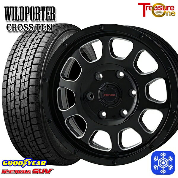 【新品 スタッドレス1台分4本セット】 265/65R17 ハイラックス プラド 2023〜2024年製 グッドイヤー アイスナビSUV トレジャーワン ワイルドポータークロステン BK/SM 17インチ 8.0J 6H139.7