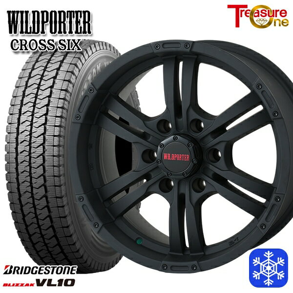 【新品 スタッドレス1台分4本セット】 195/80R15 107/105N ハイエース 2024〜2025年製 ブリヂストン ブリザック VL10 トレジャーワン ワイルドポーター クロスシックス MBK 15インチ 6.0J 6H139.7 +33