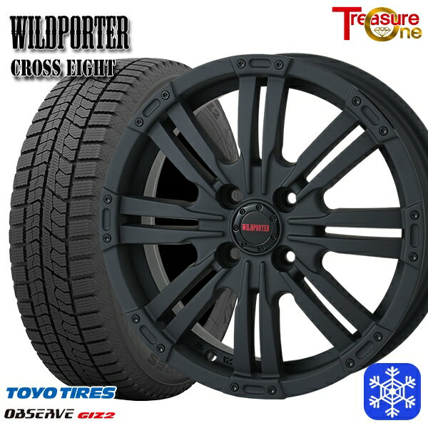 【新品 スタッドレス1台分4本セット】 165/55R14 モコ ルークス 2022〜2023年製 トーヨー オブザーブ ギズ2 トレジャーワン ワイルドポーター クロスエイト MBK 14インチ 4.5J 4H100 +45