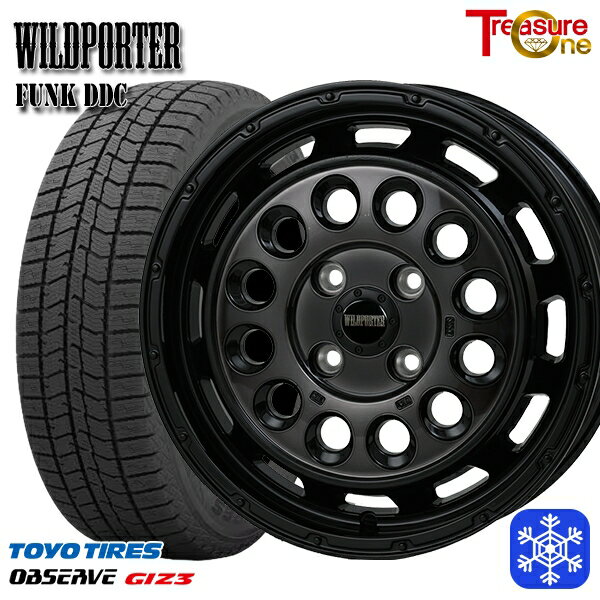 【新品 スタッドレス1台分4本セット】 165/55R15 N-BOX タント 2024年製 トーヨー オブザーブ ギズ3 トレジャーワン ワイルドポーターファンク DDC BP/BC 15インチ 5.0J 4H100