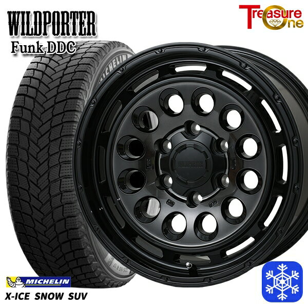 【新品 スタッドレス1台分4本セット】 265/70R17 プラド ハイラックス 2024〜2025年製 ミシュラン エックスアイススノーSUV トレジャーワン ワイルドポーターファンク DDC BP/BC 17インチ 8.0J 6H139.7