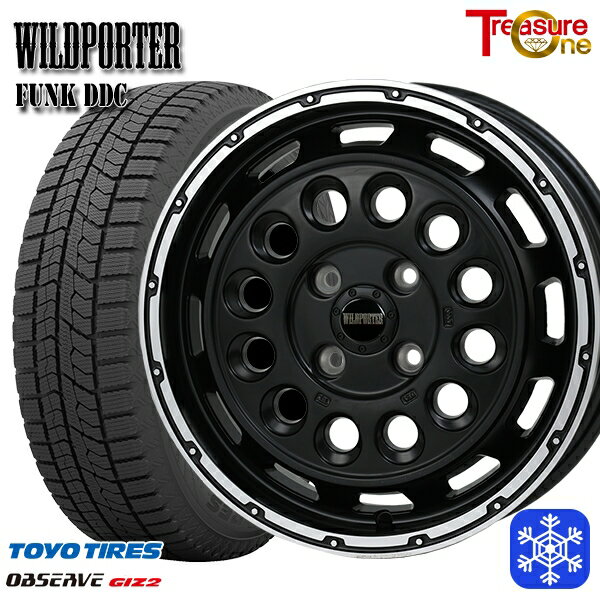 【新品 スタッドレス1台分4本セット】 155/65R14 75Q 2023〜2024年製 トーヨー オブザーブ ギズ2 トレジャーワン ワイルドポーターファンク DDC MB/RP 14インチ 4.5J 4H100