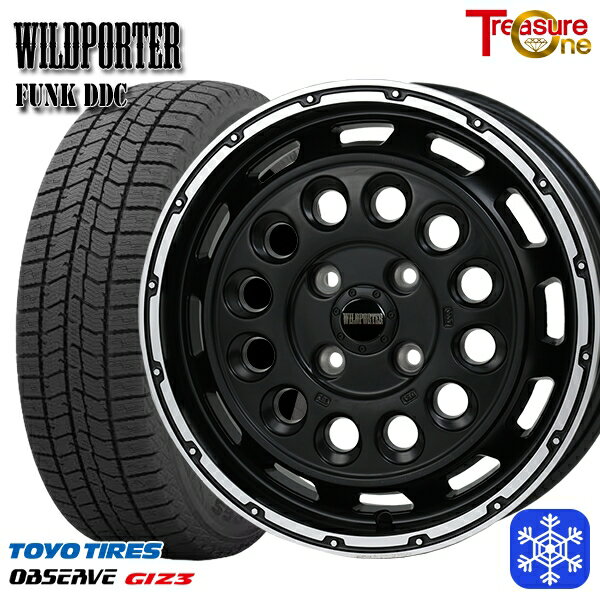 【新品 スタッドレス1台分4本セット】 165/55R15 N-BOX タント 2024年製 トーヨー オブザーブ ギズ3 トレジャーワン ワイルドポーターファンク DDC MB/RP 15インチ 5.0J 4H100