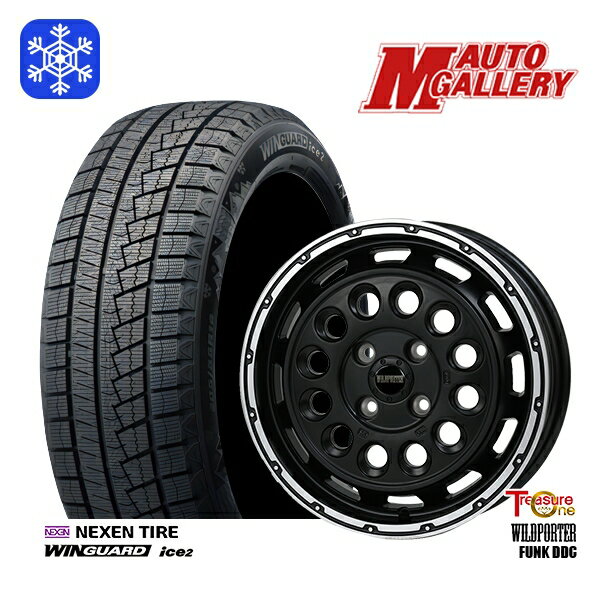 【取付対象】165/55R14 モコ ルークス 2023年製 ネクセン WINGUARD ice2 トレジャーワン ワイルドポーターファンク DDC MB/RP 14インチ 4.5J 4穴 100 スタッドレスタイヤホイール4本セット 送料無料