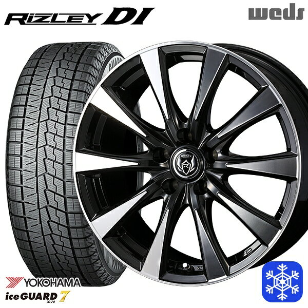 【新品 スタッドレス1台分4本セット】 215/65R16 98Q アルファード ヴェルファイア 2023年製 ヨコハマ アイスガード IG70 Weds ウェッズ ライツレーDI ブラックポリッシュ 16インチ 6.5J 5H114.3