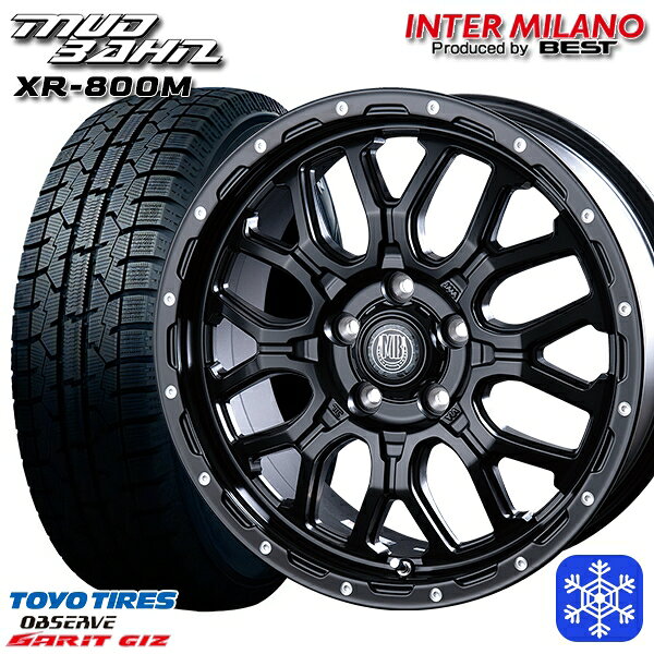 【新品 スタッドレス1台分4本セット】 225/50R17 アテンザスポーツ エスティマ 2022年製 トーヨー ガリット ギズ インターミラノ マッドバーン XR-800M MBK/PP 17インチ 7.0J 5H114.3