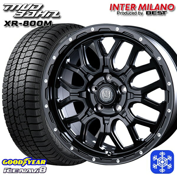 【新品 スタッドレス1台分4本セット】 215/50R17 マツダ3 セレナ 2022〜2023年製 グッドイヤー アイスナビ8 インターミラノ マッドバーン XR-800M MBK/PP 17インチ 7.0J 5H114.3