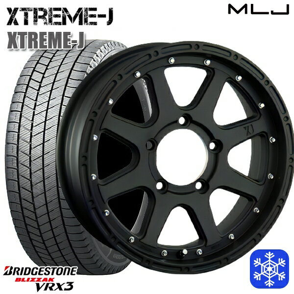 【新品 スタッドレス1台分4本セット】 215/70R16 100Q ジムニー 2024〜2025年製 ブリヂストン ブリザック VRX3 MLJ エクストリームJ フラットブラック 16インチ 5.5J 5H139.7