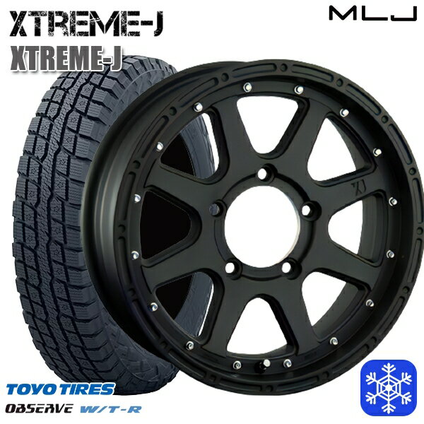 【新品 スタッドレス1台分4本セット】 185/85R16 ジムニー 2024〜2025年製 トーヨー オブザーブ W/T-R MLJ エクストリームJ フラットブラック 16インチ 5.5J 5H139.7