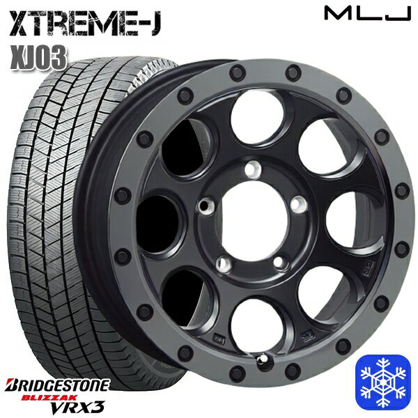 【新品 スタッドレス1台分4本セット】 215/70R16 100Q ジムニー 2024〜2025年製 ブリヂストン ブリザック VRX3 MLJ エクストリームJ XJ03 FB/スモークフランジ 16インチ 5.5J 5H139.7