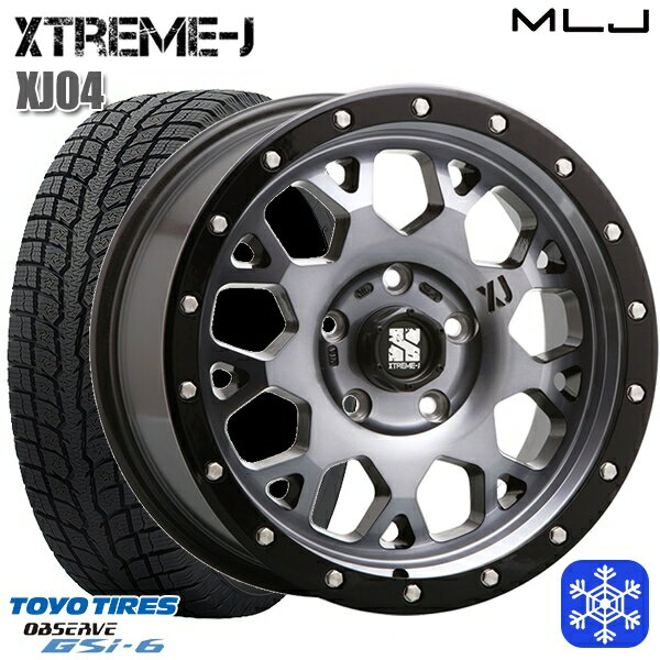 【新品 スタッドレス1台分4本セット】 215/70R16 100Q デリカD5 2022〜2023年製 トーヨー オブザーブ GSi-6 MLJ エクストリームJ XJ04 GB/スモーククリア 16インチ 7.0J 5H114.3