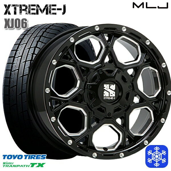 【新品 スタッドレス1台分4本セット】 215/70R16 100Q デリカD5 2024〜2025年製 トーヨー ウィンタートランパス TX MLJ エクストリームJ XJ06 グロスブラックミルド 16インチ 7.0J 5H114.3