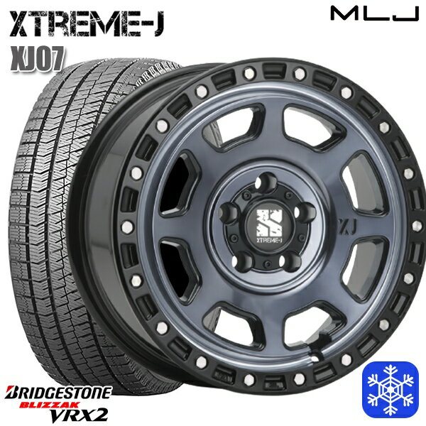【新品 スタッドレス1台分4本セット】 205/55R16 アクセラ リーフ 2023年製 ブリヂストン VRX2 MLJ エクストリームJ XJ07 GB/マシンインディゴ 16インチ 7.0J 5H114.3
