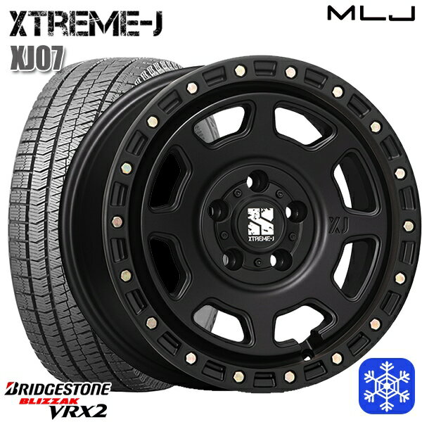 【新品 スタッドレス1台分4本セット】 215/50R17 マツダ3 セレナ 2023〜2024年製 ブリヂストン ブリザック VRX2 MLJ エクストリームJ XJ07 サテンブラック 17インチ 8.0J 5H114.3