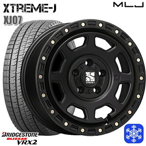 【取付対象】215/45R17 ノア ヴォクシー 2022〜2023年製 ブリヂストン ブリザック VRX2 MLJ エクストリームJ XJ07 サテンブラック 17インチ 8.0J 5穴 114.3 スタッドレスタイヤホイール4本セット 送料無料