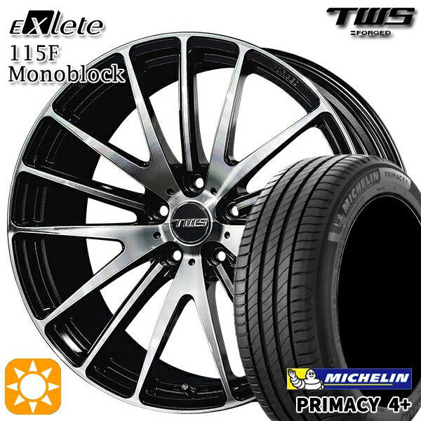 【取付対象】BMW F45/F46 225/45R18 95W XL ミシュラン プライマシー4プラス TWS EXlete 115F モノブロック カットフィニッシュ 18インチ 7.5J 5H112 サマータイヤホイールセット