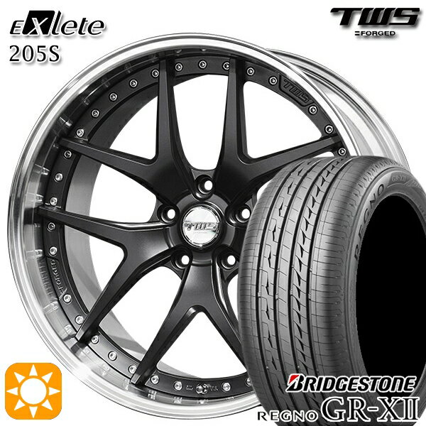 【取付対象】ベンツ Sクラス F) 245/40R20 95W R) 275/35R20 102W XL ブリヂストン レグノ GRX2 TWS EXlete 205S フラットブラック 20インチ 8.5J 9.5J 5H112 サマータイヤホイールセット