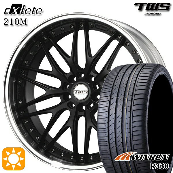 【取付対象】ベンツ Eクラス/CLS F) 245/35R20 95W XL R) 275/30R20 97W XL ウィンラン R330 TWS EXlete 210M フラットブラック 20インチ 8.5J 9.5J 5H112 サマータイヤホイールセット