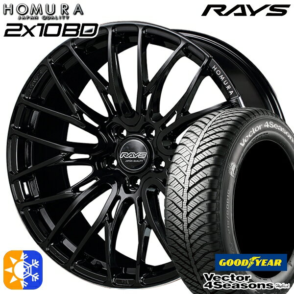 215/45R18 89H グッドイヤー ベクター フォーシーズンズ RAYS 2X10 BD B9J 18インチ 7.5J 5H114.3 オールシーズンタイヤホイールセット