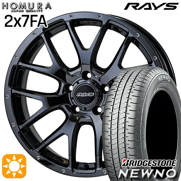 【取付対象】20/30系アルファード ヴェルファイア 235/50R18 97V ブリヂストン ニューノ RAYS 2X7 FA YNL 18インチ 7.5J 5H114.3 サマータイヤホイールセット