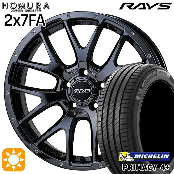 【取付対象】225/55R18 98V ミシュラン プライマシー4プラス RAYS 2X7 FA YNL 18インチ 7.5J 5H114.3 サマータイヤホイールセット