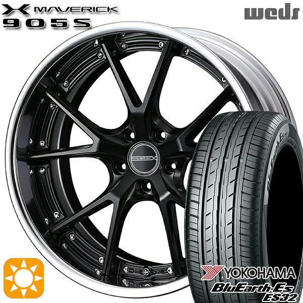 【取付対象】215/40R18 85W ヨコハマ ブルーアース ES32 Weds ウェッズ マーベリック 905S マットブラック 18インチ 7.5J 5H114.3 サマータイヤホイールセット