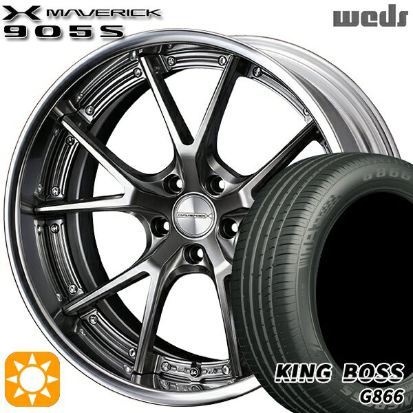 【取付対象】20アルファード 245/40R19 98W XL キングボス G866 Weds ウェッズ マーベリック 905S プレミアムシルバー 19インチ 8.0J 5H114.3 サマータイヤホイールセット