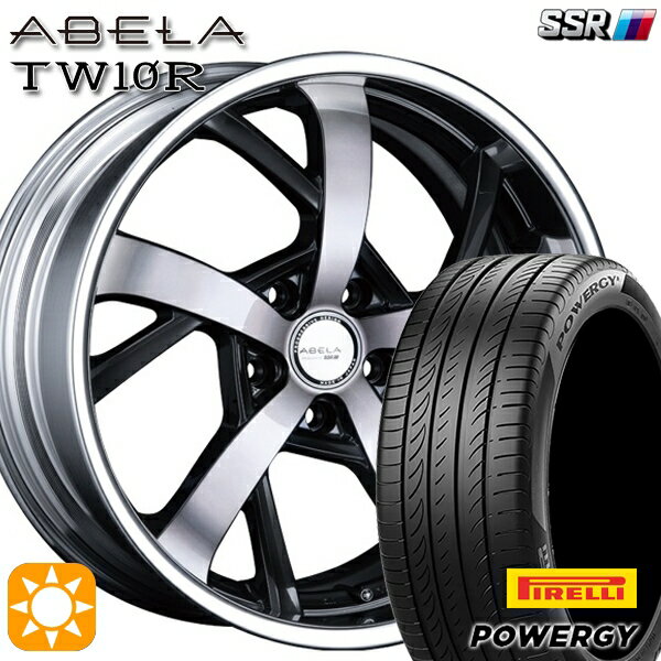 【取付対象】225/40R19 93W XL ピレリ パワジー SSR アーベラ TW10R ガンメタポリッシュ/ブラッククリア 19インチ 7.5J 5H114.3 サマータイヤホイールセット