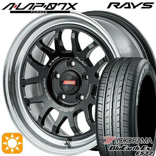 【取付対象】215/60R16 95H ヨコハマ ブルーアース ES32 RAYS A-LAP 07X BD 16インチ 7.0J 5H114.3 サマータイヤホイールセット