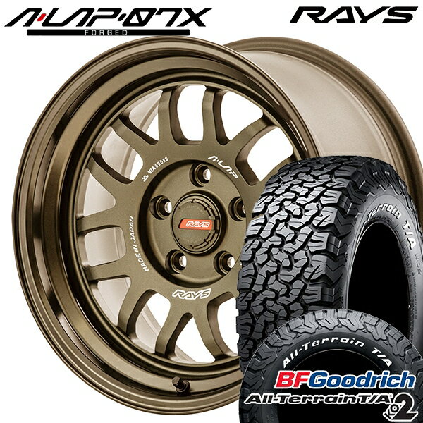 【取付対象】235/70R16 104/201S RWL BFグッドリッチ オールテレーン T/A KO2 RAYS A-LAP 07X BR 16インチ 7.0J 5H114.3 サマータイヤホイールセット