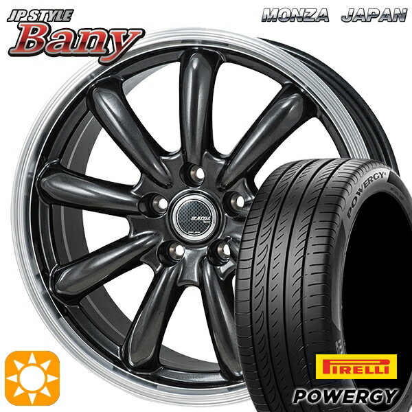 【取付対象】195/65R15 91V ピレリ パワジー モンツァ JPスタイル バーニー GM 15インチ 6.0J 5H114.3 サマータイヤホイールセット