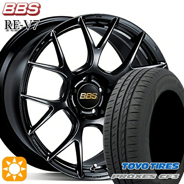 【取付対象】ジェイド アクセラ 225/40R18 92W XL トーヨー プロクセス CF3 BBS RE-V7 ブラック（BK） 18インチ 7.5J 5H114.3 サマータイヤホイールセット