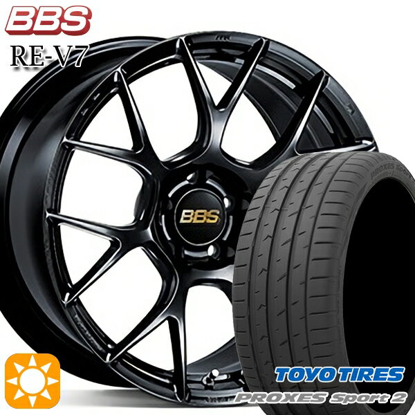 【取付対象】225/40R19 93Y XL トーヨー プロクセススポーツ2 BBS RE-V7 ブラック（BK） 19インチ 8.5J 5H114.3 サマータイヤホイールセット