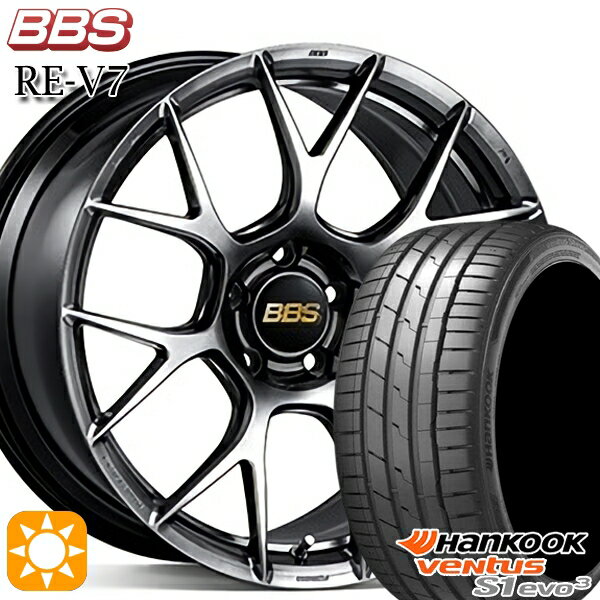 【取付対象】225/35R19 88Y XL ハンコック veNtus S1 evo3 K127 BBS RE-V7 ダイヤモンドブラック（DB） 19インチ 8.5J 5H114.3 サマータイヤホイールセット